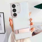 For Samsung Galaxy S23+ 5G Linear Shape Holder Phone Case(Rose Gold)