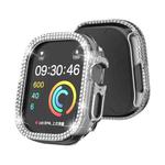 For Apple Watch Ultra 2 / Ultra 49mm Double Row Diamond Hollow PC Watch Case(Transparent)