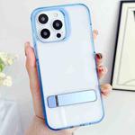 For iPhone 15 Pro Linear Shape Holder Phone Case(Blue)