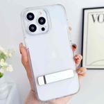 For iPhone 15 Pro Linear Shape Holder Phone Case(Silver)