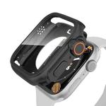For Apple Watch Series 9 / 8 / 7 41mm Change to Ultra 49mm Waterproof All-Inclusive Film Hybrid PC Watch Case(Black)