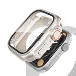 For Apple Watch Series 9 / 8 / 7 41mm Change to Ultra 49mm Waterproof All-Inclusive Film Hybrid PC Watch Case(Starlight Silver)