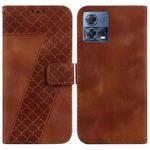 For Motorola Moto S30 Pro 5G/Edge 30 Fusion 5G 7-shaped Embossed Leather Phone Case(Brown)