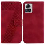 For Motorola Moto X30 Pro / Edge 30 Ultra Seven-shaped Embossed Leather Phone Case(Red)