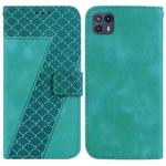 For Motorola Moto G50 5G 7-shaped Embossed Leather Phone Case(Green)