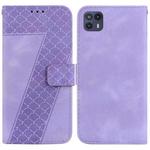 For Motorola Moto G50 5G Seven-shaped Embossed Leather Phone Case(Purple)