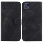 For Motorola Moto G50 5G 7-shaped Embossed Leather Phone Case(Black)