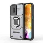 For Samsung Galaxy M15 5G Sliding Camshield TPU + PC Shockproof Phone Case with Holder(Grey)