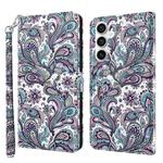 For Samsung Galaxy S23 FE 5G 3D Painting Pattern Flip Leather Phone Case(Swirl Pattern)