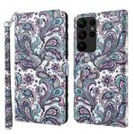 For Samsung Galaxy S24 Ultra 5G 3D Painting Pattern Flip Leather Phone Case(Swirl Pattern)