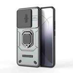 For Xiaomi 14 Pro 5G Sliding Camshield TPU + PC Shockproof Phone Case with Holder(Grey)