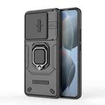 For Xiaomi Redmi K70 5G Sliding Camshield TPU + PC Shockproof Phone Case with Holder(Black)