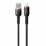 WK WDC-09i 2.4A USB to 8 Pin Silicone Data Cable, Length: 1.2m(Black)