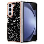 For Samsung Galaxy Z Fold5 Electroplating Marble Dual-side IMD Phone Case(Equation)