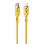 WK WDC-10 PD 20W USB-C/Type-C to 8 Pin Silicone Data Cable, Length: 1.2m(Yellow)