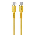 WK WDC-11 100W USB-C/Type-C to USB-C/Type-C Silicone Data Cable, Length: 1.2m(Yellow)