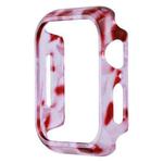 For Apple Watch Series 8 / 7 45mm Printed Resin PC Watch Case(Peach Pink)