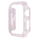 For Apple Watch Series 6 / 5 / 4 / SE 44mm Printed Resin PC Watch Case(Pink Flower)