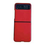For Motorola Razr 40 Solid Color Leather Texture Phone Case(Red)