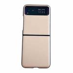 For Motorola Razr 40 Solid Color Leather Texture Phone Case(Gold)