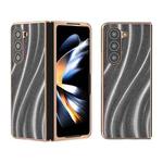 For Samsung Galaxy Z Fold5 Nano Electroplating Galactic Pattern Protective Phone Case(Grey)