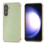 For Samsung Galaxy S23 FE 5G Nano Electroplating Carbon Fiber Texture Phone Case(Green)