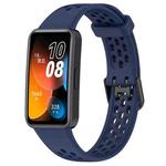 For Huawei Band 8 Solid Color Breathable Silicone Watch Band(Midnight Blue)