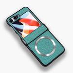 For Samsung Galaxy Z Flip5 MagSafe Magnetic Back Screen Integrated Phone Case(Green)