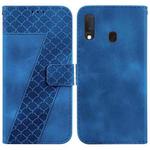 For Samsung Galaxy A10e/A20e 7-shaped Embossed Leather Phone Case(Blue)