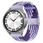 For Samsung Galaxy Watch 6 / 6 Classic Nylon Braided Metal Buckle Watch Band(Purple)