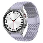 For Samsung Galaxy Watch 6 / 6 Classic Nylon Braided Metal Buckle Watch Band(White)