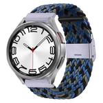 For Samsung Galaxy Watch 6 / 6 Classic Nylon Braided Metal Buckle Watch Band(W Black Blue Green)