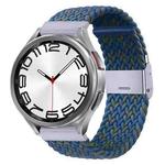 For Samsung Galaxy Watch 6 / 6 Classic Nylon Braided Metal Buckle Watch Band(W Blue Green)