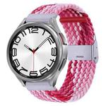 For Samsung Galaxy Watch 6 / 6 Classic Nylon Braided Metal Buckle Watch Band(Z Red Pink)