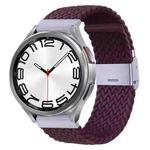 For Samsung Galaxy Watch 6 / 6 Classic Nylon Braided Metal Buckle Watch Band(Dark Purple)