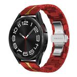 For Samsung Galaxy Watch 6 / 6 Classic Stainless Steel Metal Watch Band(Red Gold)