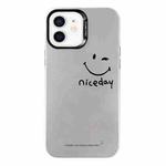 For iPhone 11 Electroplated Silver Series PC Protective Phone Case(Simple Smiley Face)