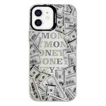 For iPhone 12 Electroplated Silver Series PC Protective Phone Case(Money)