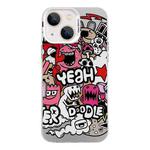 For iPhone 15 Electroplated Silver Series PC Protective Phone Case(Cartoon)