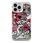 For iPhone 15 Pro Electroplated Silver Series PC Protective Phone Case(Cartoon)