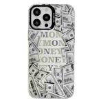 For iPhone 15 Pro Max Electroplated Silver Series PC Protective Phone Case(Money)