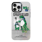 For iPhone 16 Pro Max Electroplated Silver Series PC Protective Phone Case(Frog)