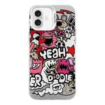 For iPhone 16 Plus Electroplated Silver Series PC Protective Phone Case(Cartoon)