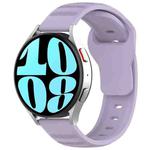 For Samsung Galaxy Watch 6 / 6 Classic Pockmark Texture Reverse Buckle Silicone Watch Band(Purple)