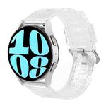 For Samsung Galaxy Watch 6 / 6 Classic Transparent Shiny Diamond TPU Watch Band(Transparent White)