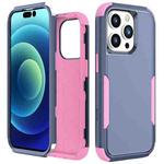 For iPhone 15 Pro Commuter Shockproof TPU + PC Phone Case(Royal Blue+Pink)