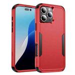 For iPhone 16 Pro Max Commuter Shockproof TPU + PC Phone Case(Red+Black)