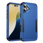 For iPhone 16 Plus Commuter Shockproof TPU + PC Phone Case(Royal Blue+Black)