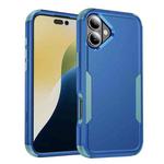 For iPhone 16 Plus Commuter Shockproof TPU + PC Phone Case(Royal Blue+Grey Green)