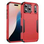 For iPhone 17 Pro Max Commuter Shockproof TPU + PC Phone Case(Red+Black)
